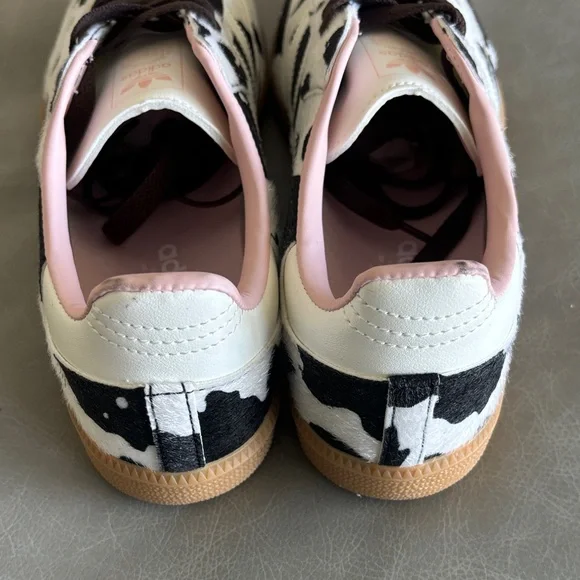 Adidas Black and White Cow Pattern Sneakers - Picture 5 of 7